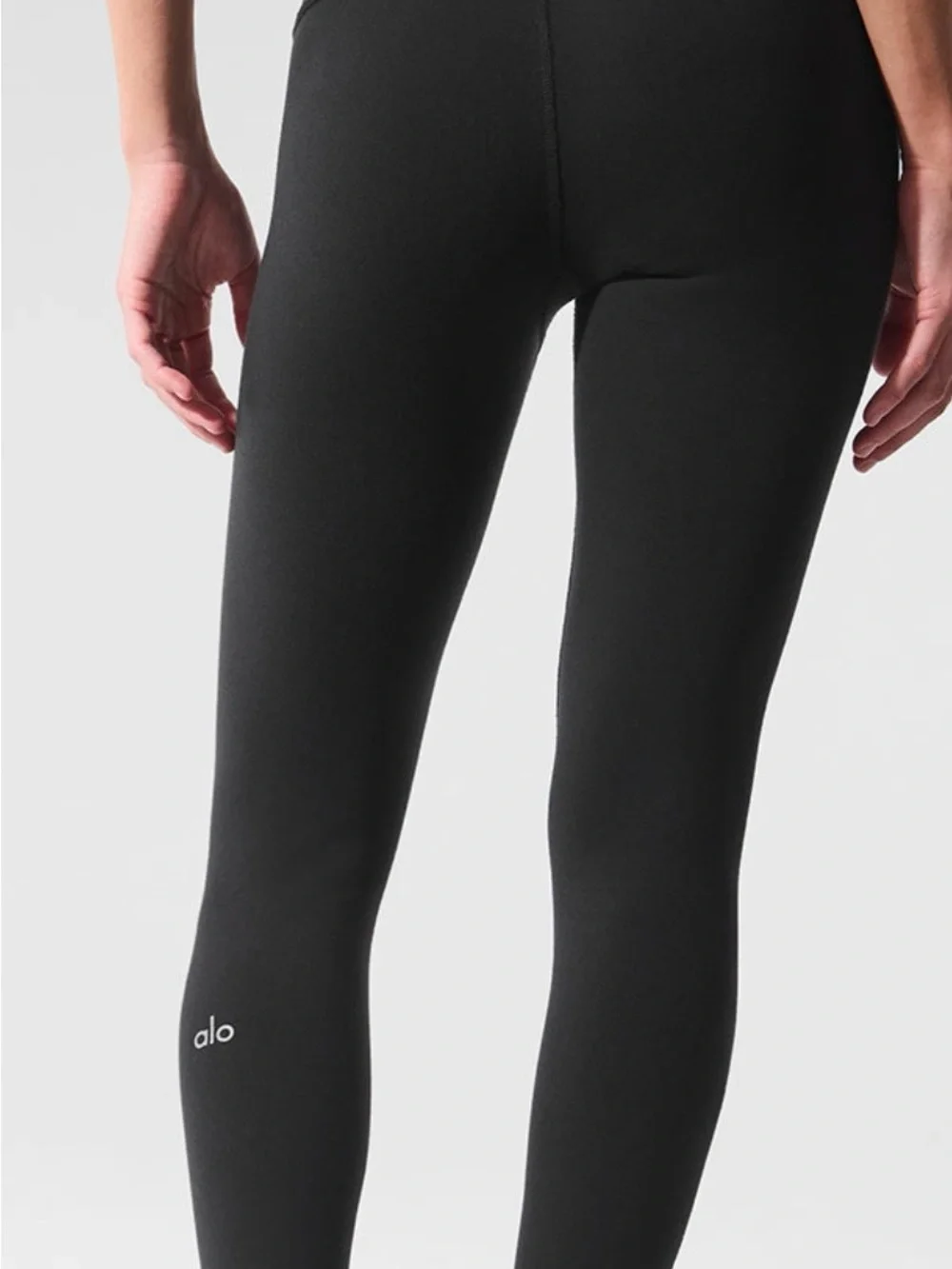 ALO Black 7/8 Airbrush High-Waist Leggings
